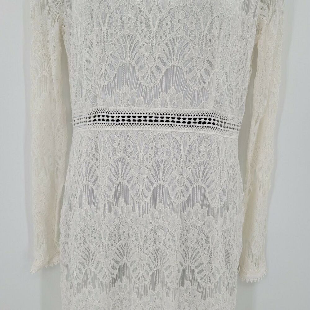 Love by Design Long Sleeve Lace Lined Midi Dress - Picture 4 of 8
